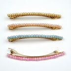 Barrette Cheveux Fine Perles de Rocaille 8cm