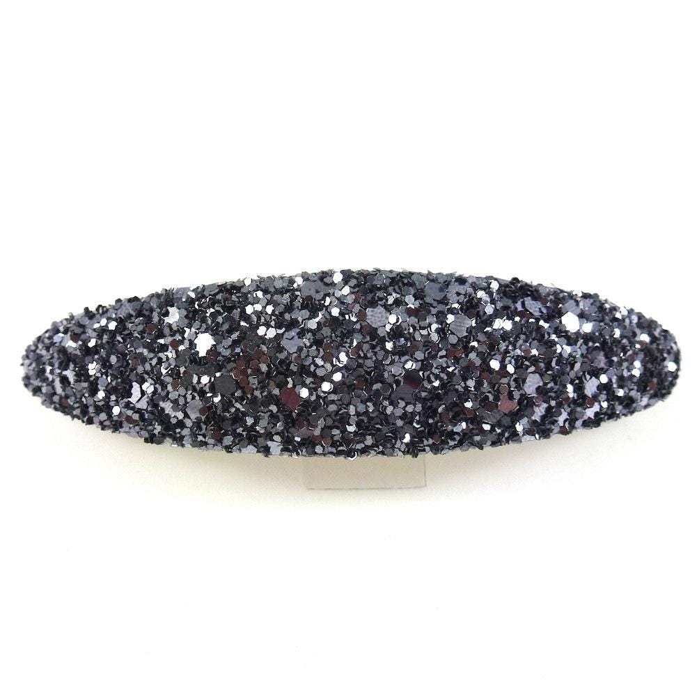 Barrette cheveux ovale à paillettes