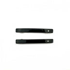 Barrette cheveux acétate et strass 6.5cm noir, lot de 2