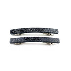 Barrettes cheveux fines paillette 7cm gris - Lot de 2