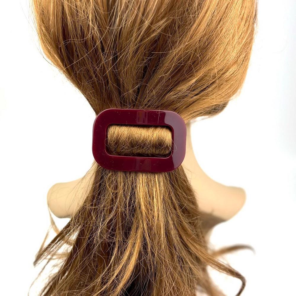 Barrette cheveux ajourée en acétate 