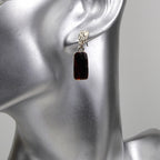 Boucle d'oreille pendante émail
