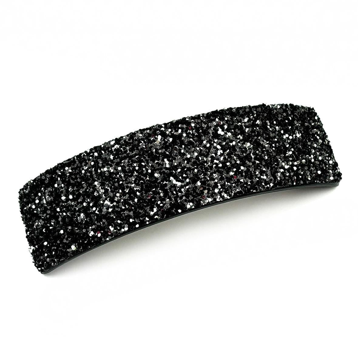 Barrette cheveux 9cm incurvée paillettes, accessoire cheveux