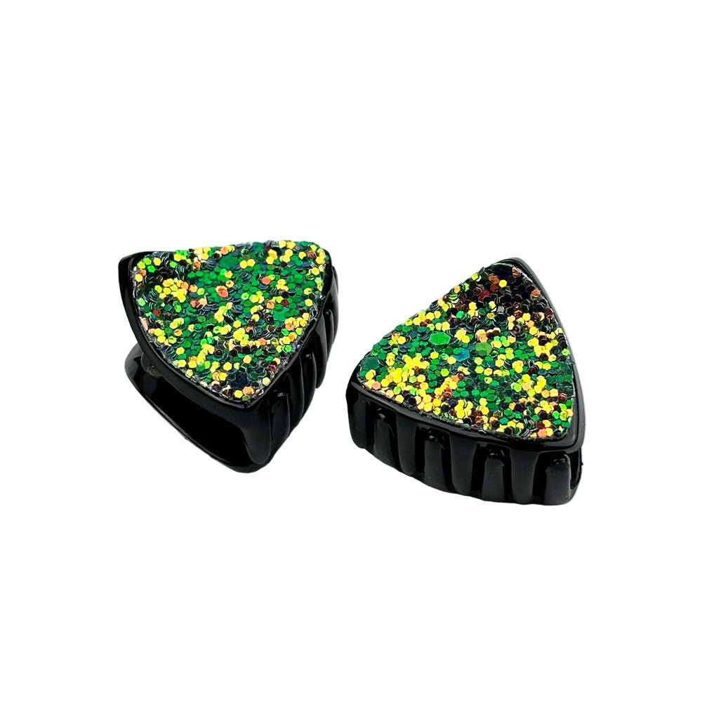 Lot de 2 pinces cheveux paillette triangulaire