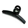 Grande pince cheveux crabe 11cm noir en celluloïd pour chignon élégant