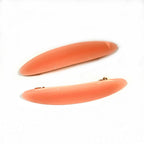 Barrettes cheveux ovale 7cm rose poudré - Lot de 2