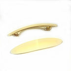 Barrettes cheveux ovale 7cm ivoire - Lot de 2