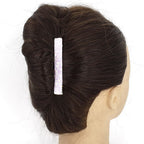 Pince à cheveux paillettes 8cm - rose pale