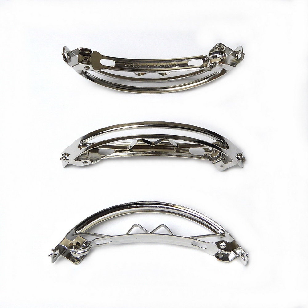 Barrettes monture courbe 5.8cm Made in France, à griffes - Lot de 100