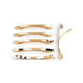 Barrettes fines 7cmx0.3cm "Clip Paris" or - Lot de 10