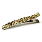 Grande pince cheveux paillettes 12.5cm dorée