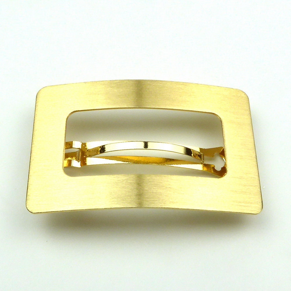 Barrette cheveux rectangulaire en métal brossé 8cm, accessoire cheveux