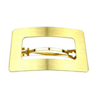 Barrette cheveux rectangulaire en métal brossé 8cm doré
