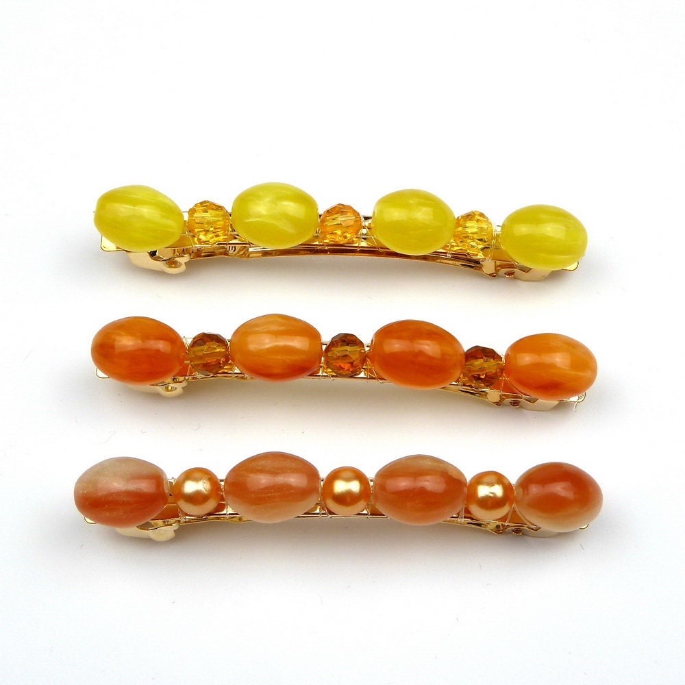 Barrette cheveux perles 7cm