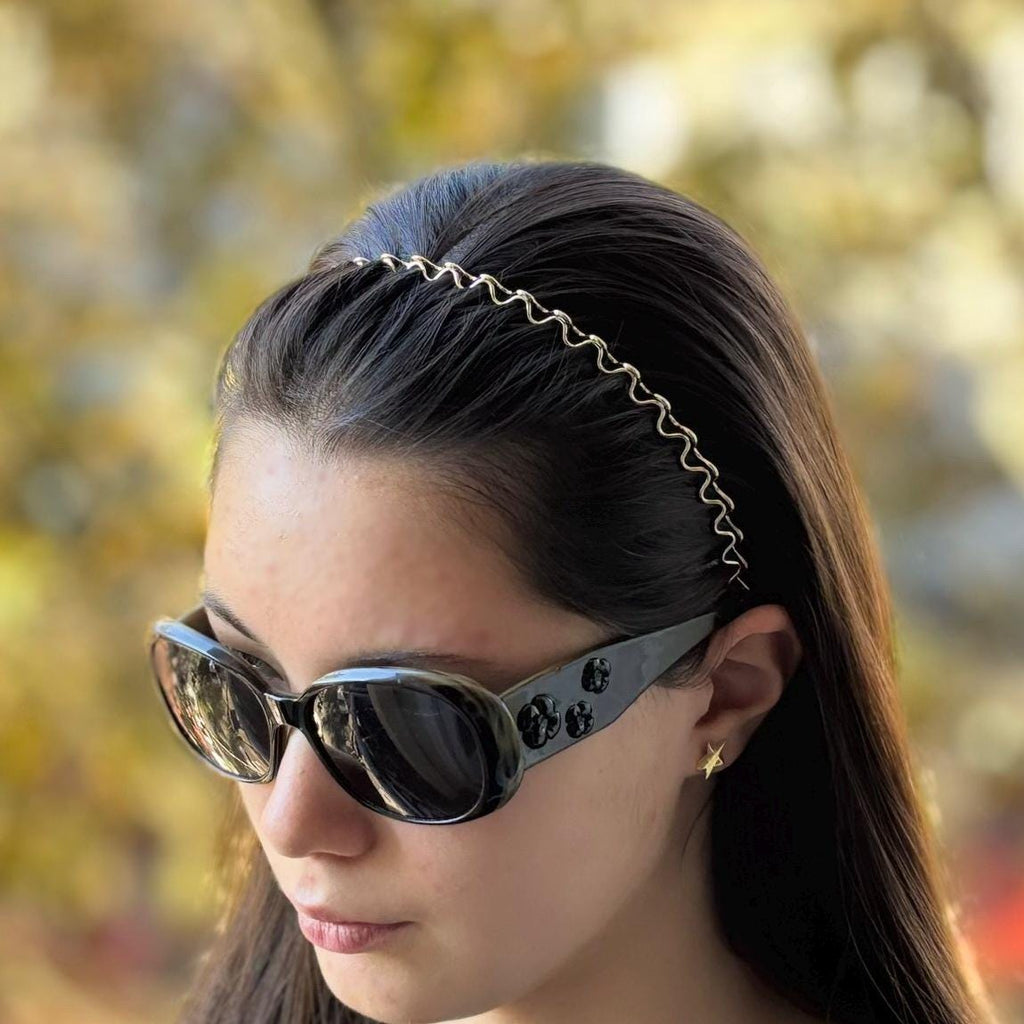 Serre tête fin en métal ondulé