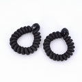 Elastiques spirales torsadés en fil polyester noir - Lot de 2