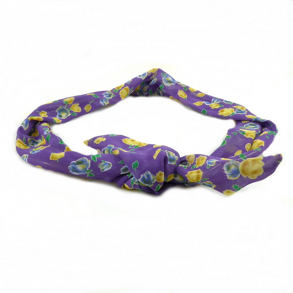 Bandeau headband cheveux imprimé fleuri