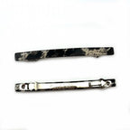 Barrettes cheveux fine fait main 7cm Clip Paris, leopard