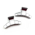 Lot de 2 pinces cheveux 7cm métallisées