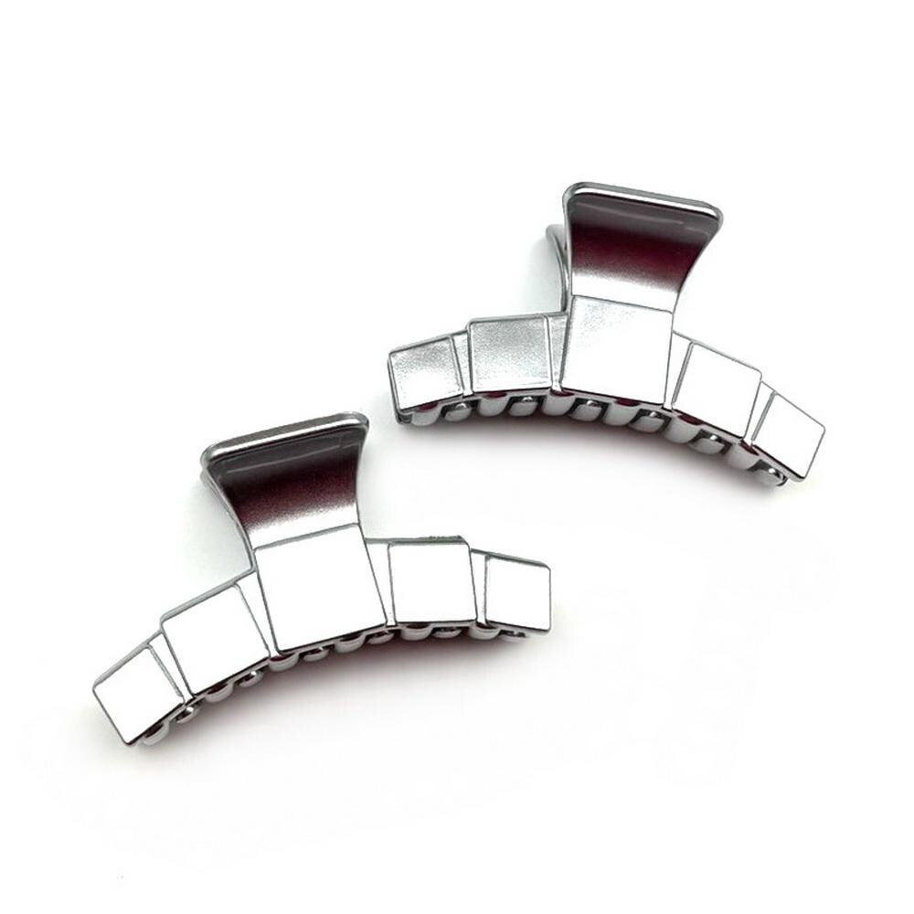Lot de 2 pinces cheveux 7cm métallisées