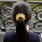 Chouchou élastique cheveux perles carré transparente