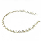 Lot de 3 serres tête fin métal petite ondulation, doré, argenté, noir