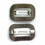 Barrette cheveux ajourée en acétate pailleté