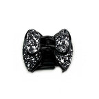 pince cheveux forme nœud ornée de paillettes gris