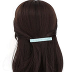 Pince à cheveux paillettes 8cm - bleu