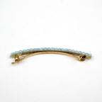 Barrette Cheveux Fine Perles de Rocaille Bleu 8cm cheveux fins