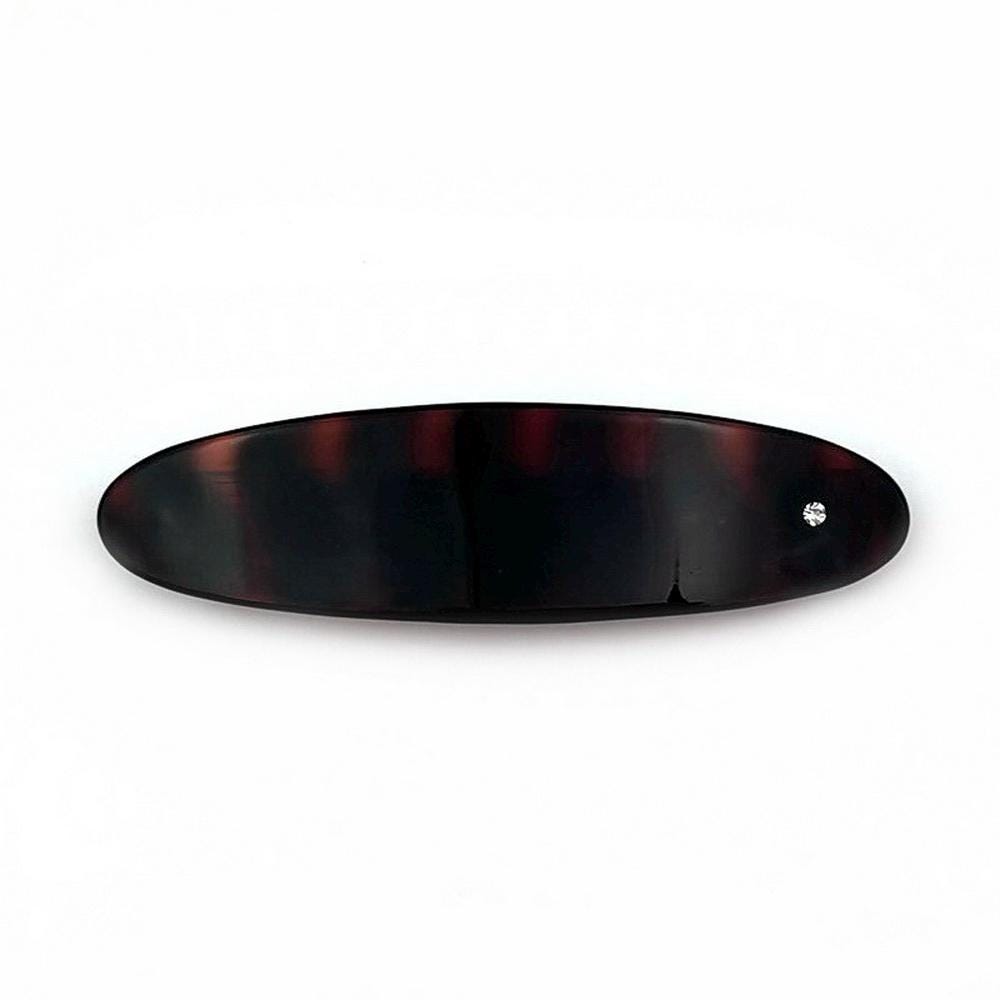 Barrette Cheveux Celluloid Ovale 9,5cm Strass 