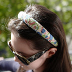 Serre-tête tissu fleuri 2,5cm – Élégance romantique