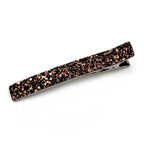 Grande pince à cheveux paillettes 12.5cm marron