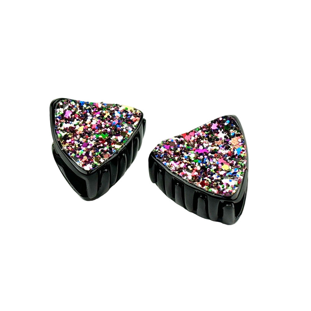 Lot de 2 pinces cheveux paillette triangulaire