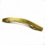 Grande barrette cheveux métal brossé doré 
