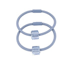 Lot de 2 élastiques cheveux avec cube cristal