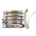 Barrettes montures 10cmx1.1cm argent - Lot de 10