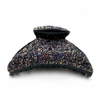 Pince à cheveux crabe paillette 9cm - violet