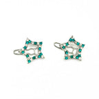 Barrettes cheveux étoile brillant vert - Lot de 2