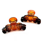 Pince à cheveux crabe 7cm demi-blond - Lot de 2