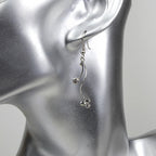 Boucle d'oreille pendante cristal