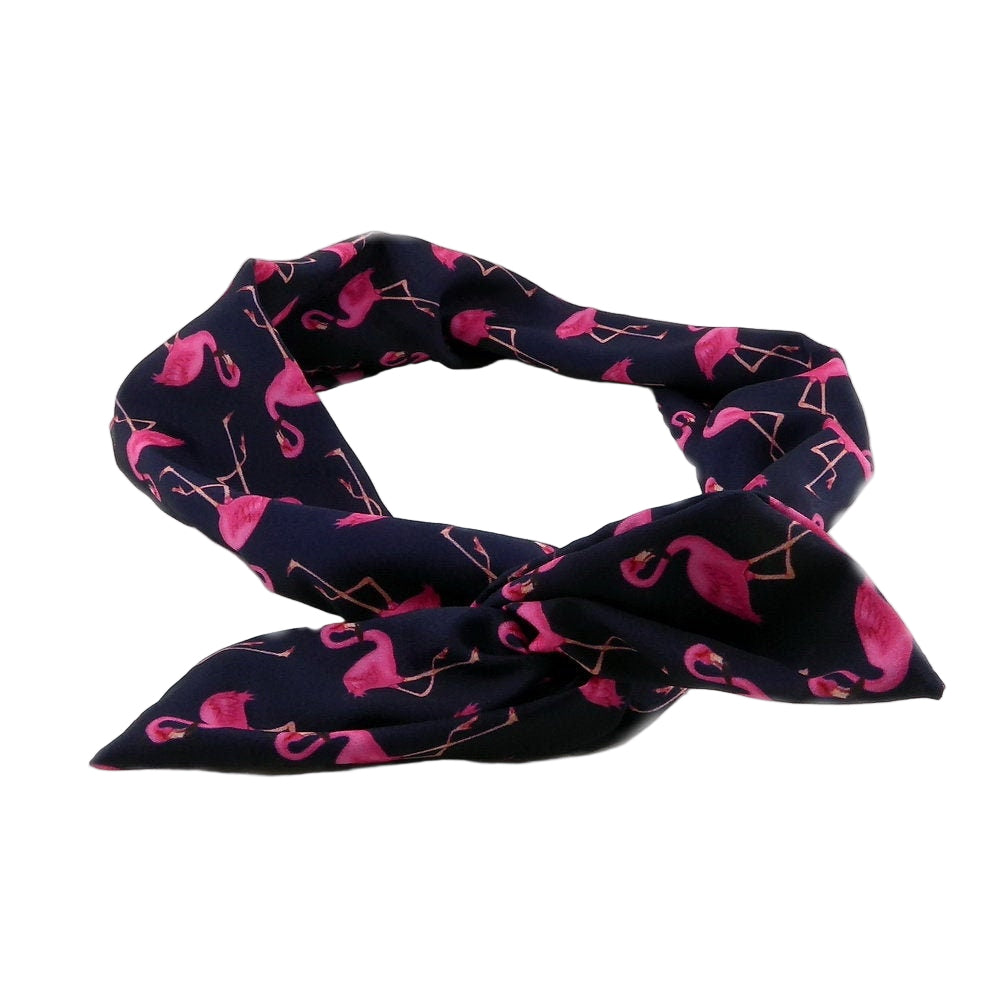 Bandeau headband cheveux flamand rose