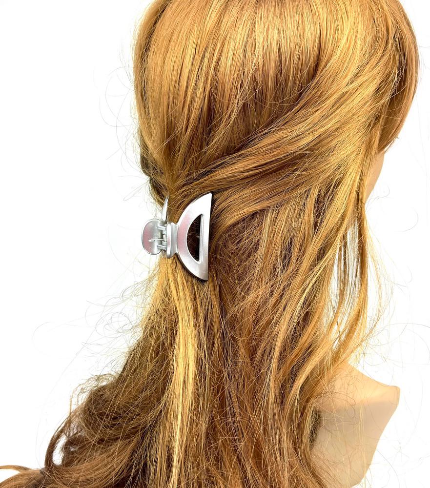 Lot de 2 grandes pinces cheveux crabe 8.5cm métallisées