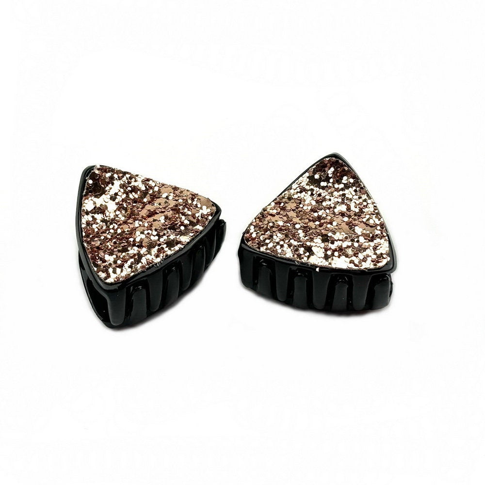 Lot de 2 Pinces cheveux paillette triangulaire