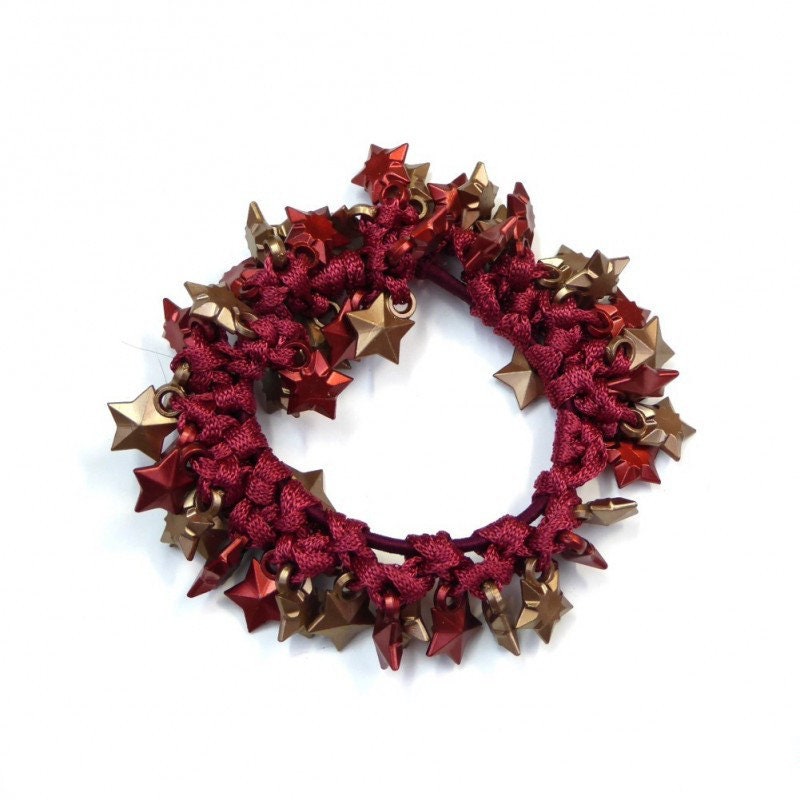 Elastique cheveux perles étoile