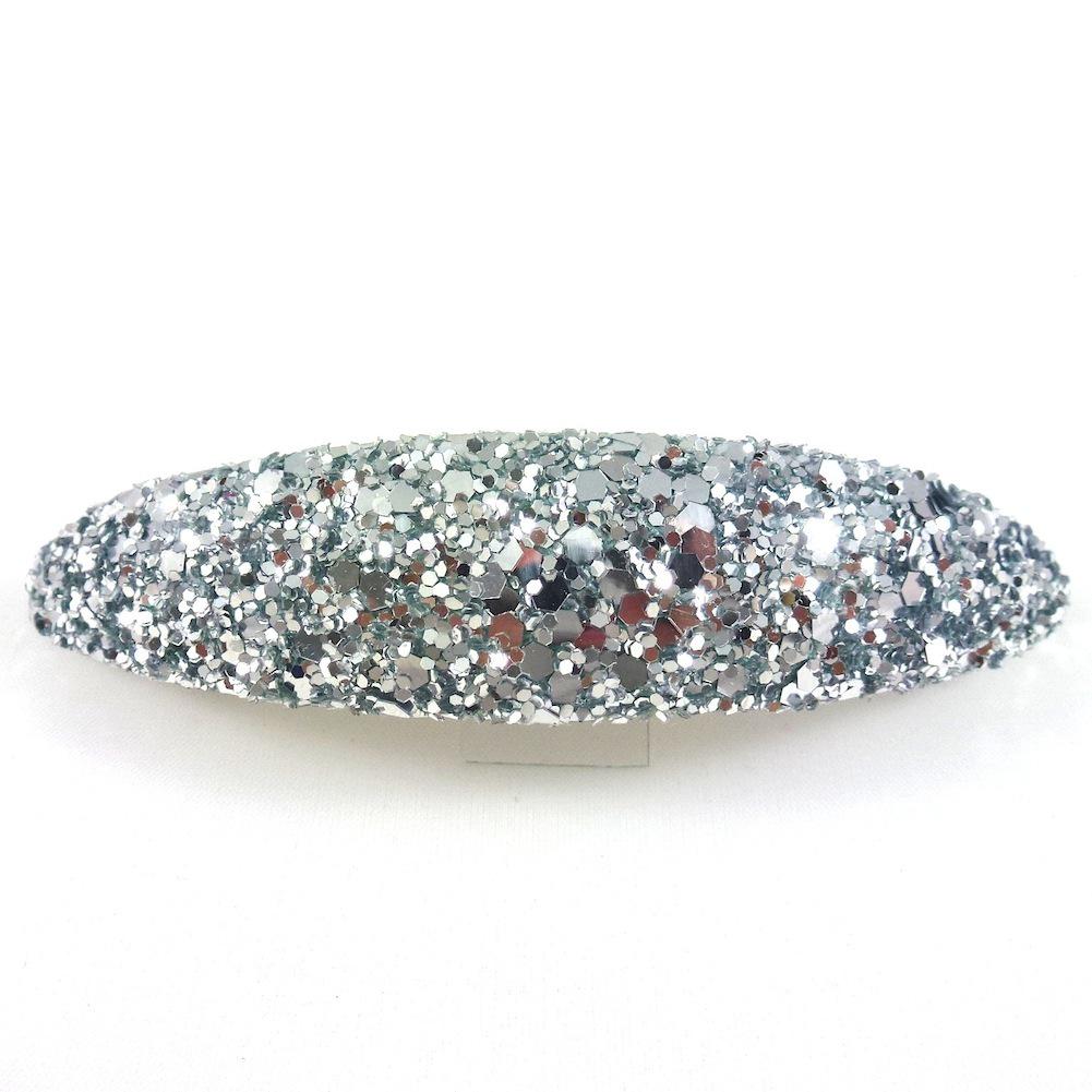 Barrette cheveux ovale à paillettes