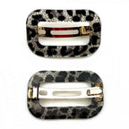 Barrette Cheveux Ajourée Léopard 7cm