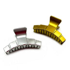 Lot de 2 pinces cheveux 7cm métallisées