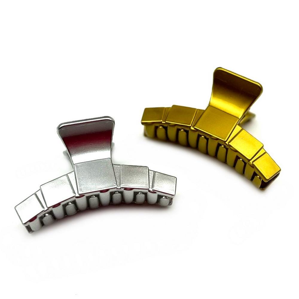 Lot de 2 pinces cheveux 7cm métallisées