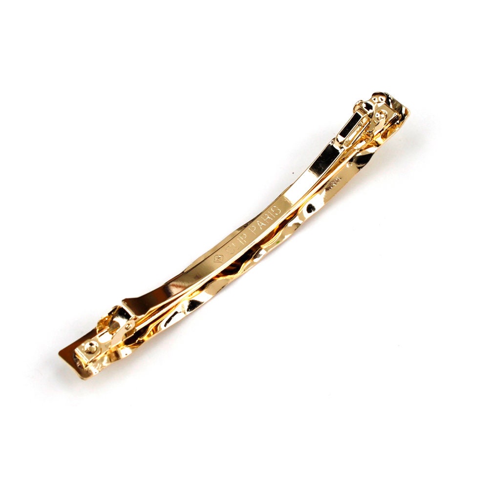 Barrette cheveux en métal martelé